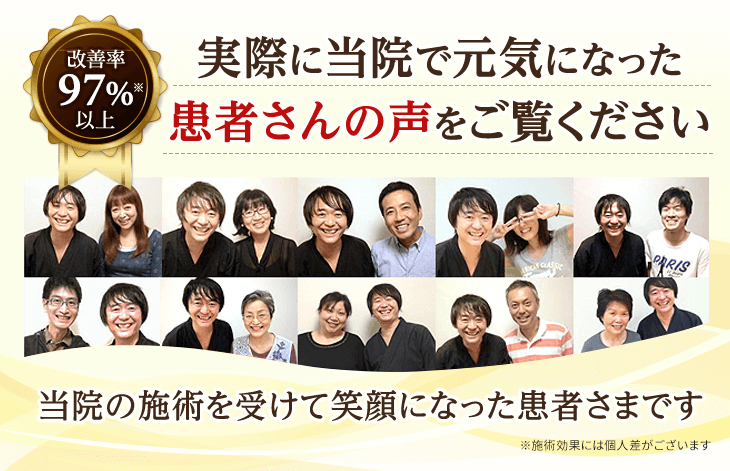 かとう公いち治療院で元気になった患者さんの声
